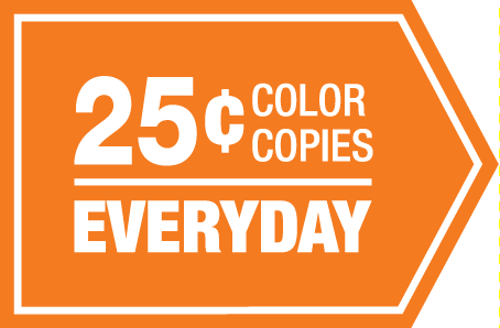 25 cent color copies everyday